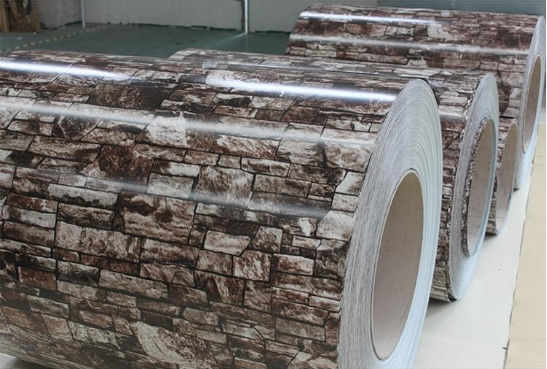 ASTM A755 0,85 mm Brick Grain PPGL Pre Painted Galvalume Coil