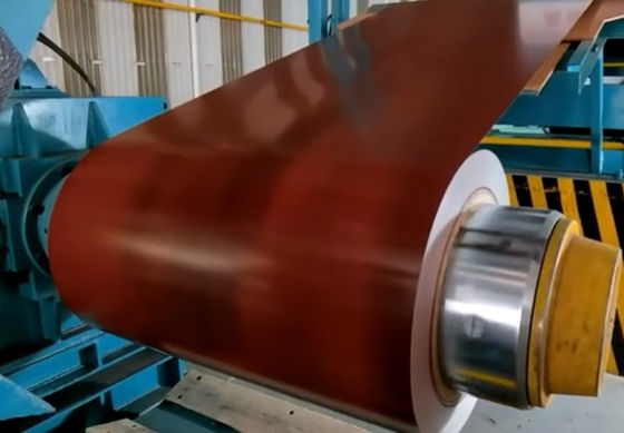 0.38*1000mm Voorgeverfde gegalvaniseerde stalen spoel PPGI PPGL RAL8004 koperbruine kleur