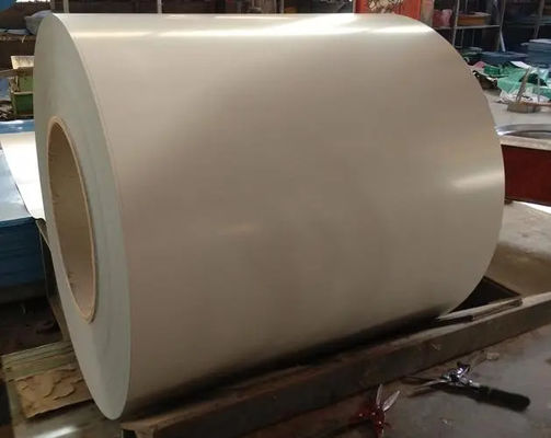 RAL1014 Ivory PVDF AkzoNobel Aluminium Coils 3003 H24 PE/Color Coated/Prepainted/Color Coated Aluminium Mill Afgerond