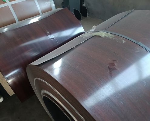 0.48mm Printech PPGI Printed Wood Grain Pattern Ontworpen gegalvaniseerde stalen spoelen Customized Duurzame corrosiebestendigheid