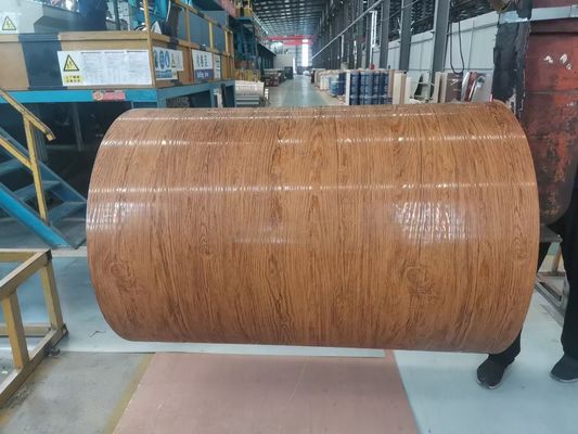 Aluminium spoel PVDF wand dakplaat 3003H24 H26 Printech kleur spoel Hout graan 50 jaar garantie kleur coated spoel